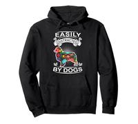 Easily Distracted by Dogs Australian Shepherd Dog Lovers Sudadera con Capucha
