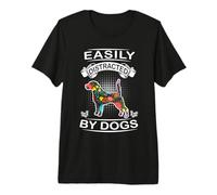 Easily Distracted by Dogs Beagle Dog Lovers Puppy Camiseta Premium