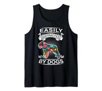 Easily Distracted by Dogs Bouvier Des Flandres Dog Lover Camiseta sin Mangas