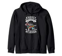 Easily Distracted by Dogs Bull Terrier Dog Lovers Puppy Sudadera con Capucha