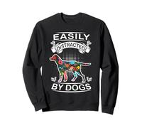 Easily Distracted by Dogs English Pointer Funny Dog Lover Sudadera