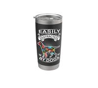 Easily Distracted By Dogs English Pointer Funny Dog Lover Vaso térmico de acero inoxidable de doble pared
