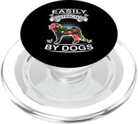 Easily Distracted by Dogs Flower Bernese Mountain Dog Lover PopSockets PopGrip para MagSafe