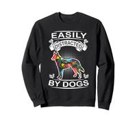 Easily Distracted by Dogs German Shepherd Dog Lover Sudadera