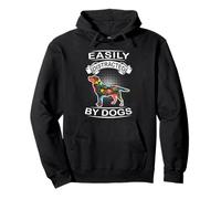 Easily Distracted by Dogs Labrador Retriever Dog Lover Sudadera con Capucha