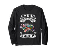 Easily Distracted by Dogs Long Haired Dachshund Dog Love Manga Larga