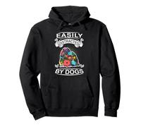 Easily Distracted by Dogs Maltese Dog Lovers Puppy Sudadera con Capucha