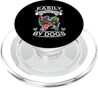 Easily Distracted by Dogs Papillon Funny Dog Lover PopSockets PopGrip para MagSafe