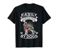 Easily Distracted by Dogs Pharaoh Hound Funny Dog Lover Camiseta
