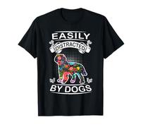 Easily Distracted by Dogs Saint Bernard Dog Lovers Puppy Camiseta
