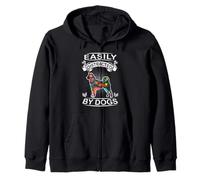 Easily Distracted by Dogs Shiba Inu Funny Dog Lover Sudadera con Capucha