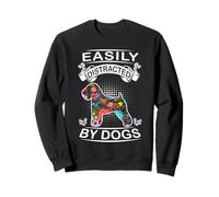 Easily Distracted by Dogs Soft Coated Wheaton Terrier Dog Sudadera