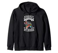 Easily Distracted by Dogs Soft Coated Wheaton Terrier Dog Sudadera con Capucha