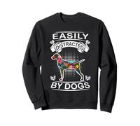 Easily Distracted by Dogs Vizsla Funny Dog Lover Sudadera