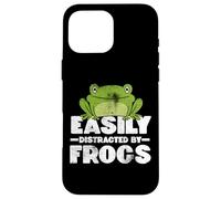 Easily Distracted by Frogs Frog Lover Gift Carcasa para iPhone 16 Pro MAX
