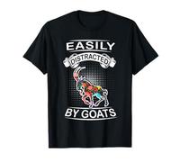 Easily Distracted by Goats Funny Animal Goat Loves Camiseta