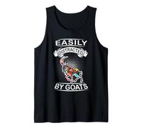 Easily Distracted by Goats Funny Animal Goat Loves Camiseta sin Mangas