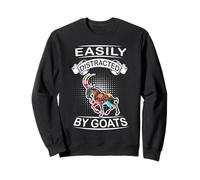 Easily Distracted by Goats Funny Animal Goat Loves Sudadera