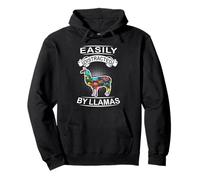 Easily Distracted by Llamas Funny Animal Llama Loves Sudadera con Capucha