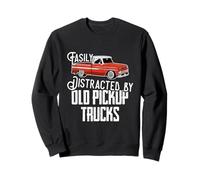 Easily Distracted by Old Pickup Trucks Men Women Funny Truck Sudadera