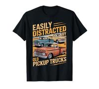 Easily Distracted by Old Pickup Trucks Vintage Style Camiseta