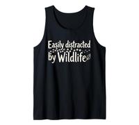 Easily Distracted by Wildlife Nature Lover Hiking Camiseta sin Mangas