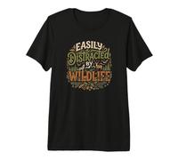 Easily Distracted by Wildlife Nature Lover Hiking Outdoor Camiseta Premium