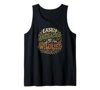 Easily Distracted by Wildlife Nature Lover Hiking Outdoor Camiseta sin Mangas