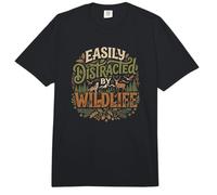 Easily Distracted by Wildlife Nature Lover Hiking Outdoor Comfort Colors Adult Heavyweight T-Shirt