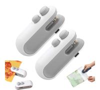 Easilyous Bag Sealer, Easily Ous Mini Sealing Machine, Easily Yous 2-in-1 USB-C Rechargeable Snack Bag Sealer, Mini Sealers Small Household Hand Pressure Sealers (White * 2 Pcs)