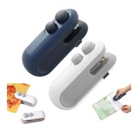Easilyous Bag Sealer, Easily Ous Mini Sealing Machine, Easily Yous 2-in-1 USB-C Rechargeable Snack Bag Sealer, Mini Sealers Small Household Hand Pressure Sealers (White + Blue)