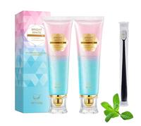 Easilyous Bright White Toothpaste, Strictrigid Niacinamide Whitening Toothpaste Bright White, Fresh Breath Toothpastes Remove Tooth Stains (2PCS)