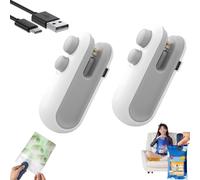 Easilyous Vacuum Sealer, Ampltulastd Bag Sealer, Mini Sealer Household Hand Pressure Sealer, Portable Snack Plastic Bag Heat Sealing Machine, Small Household Hand Pressure Bag Cutter (Gray*2)