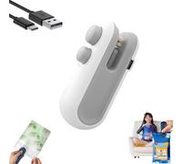 Easilyous Vacuum Sealer, Ampltulastd Bag Sealer, Mini Sealer Household Hand Pressure Sealer, Portable Snack Plastic Bag Heat Sealing Machine, Small Household Hand Pressure Bag Cutter (Gray)
