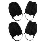 Easnea 2 pares de polainas, polainas de tobillo bajas, al aire libre, senderismo, mochilero, ligero, impermeable, ajustable, color negro