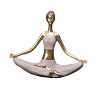 Easnea Escultura de yoga, estatua de yoga para mujer, estatuas de yoga para mujer, figura de yoga para niña, figura de yoga, decoración de mesa para el hogar, oficina, estudio de yoga (estilo B)