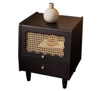 Easnuroz Mesilla De Noche Mesitas De Noche Dormitorio Mesilla De Noche Moderna Armario Organizador Pequeño Con 2 Cajones Diseño De Ratán Y Patas Macizas Mesilla De Noche Para El Dormitorio, Sala De Es