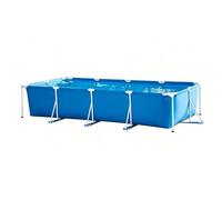 Easnuroz Piscina Rectangular con Estructura Metálica Piscina Rectangular Elevada De 300-450 Cm Piscina/bañera Interior Piscina Doméstica con Estructura Reforzada(450 * 220 * 84cm)