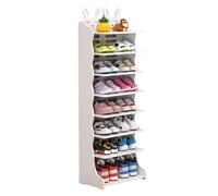 Easnuroz Zapatero Estrecho Zapatero Inclinado De 4 A 8 Niveles Vertical Estrecho Zapatero Alto Y Estrecho para Interiores, Ideal para Pasillos Y Entradas(45 * 27 * 133cm)