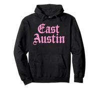 East Austin Texas 512 737 Activismo artístico Mexicano Americano Rosa Sudadera con Capucha