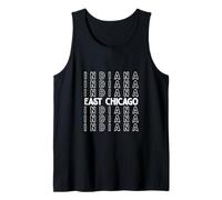 East Chicago Indiana Stacked IN para Hombres y Mujeres Camiseta sin Mangas