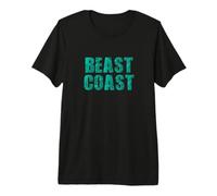 East Coast Beast Coast - Diseño Rayado Camiseta Premium