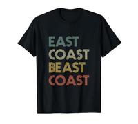 East Coast Beast Coast - Diseño Retro Vintage Camiseta gráfica económica, Hombre, Negro, M
