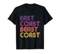East Coast Beast Coast - Paleta de Atardecer Retro Vintage Camiseta