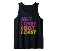 East Coast Beast Coast - Paleta de Atardecer Retro Vintage Camiseta sin Mangas