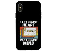 East Coast Heart West Coast Mind 90s Hip Hop Carcasa para iPhone X/XS
