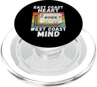 East Coast Heart West Coast Mind 90s Hip Hop PopSockets PopGrip para MagSafe