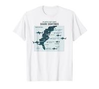 East Coast Shark Sightings Cool Map Camiseta