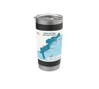 East Coast Shark Sightings Map Vaso térmico de acero inoxidable de doble pared