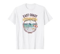 East Coast Summer Boardwalk Beach Lindo Camiseta